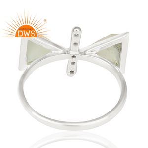 Anillo de Plata de Ley 925 para niñas, joyería fina de diseño, pirámide, calcedonia, Gema cortada, proveedor de joyería - Product Image 3
