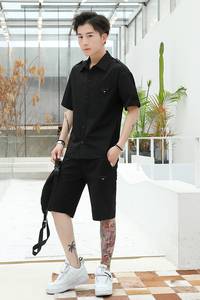 2021 new design men <b>short</b> <b>sleeve</b> sportsuits 2 piece sets for men's summer sportswear - Product Image 2