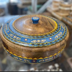 Elegante frasco para servir galletas para el hogar, Hotel y restaurantes, servicio de fecha, tamaño personalizado, diseño moderno, tazón de madera para fruta seca - Product Image 2