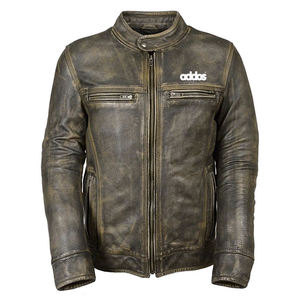 Chaqueta de cuero con cierre de cremallera de talla grande más vendida, decoración de piel, cuero de camionero de estilo universitario clásico personalizado para chaquetas - Product Image 1