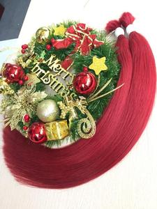 Cabello humano 100% rojo, cabello liso Virgen sin procesar, color de cabello - Product Image 2