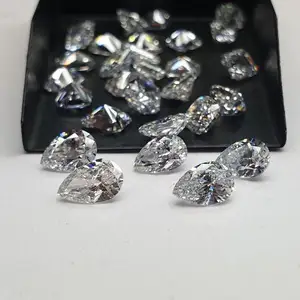Diamant fantaisie en forme de poire, blanc poli, de 0,60 à 0,69 carat, couleur DEF, pureté I, certifié IGI, créé en laboratoire HPHT, 10 Moh's - Product Image 1