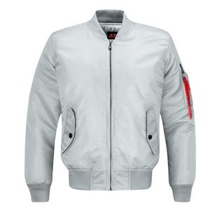 Chaqueta Bomber de béisbol bordada de satén personalizada para hombre, servicio OEM, de alta calidad - Product Image 1