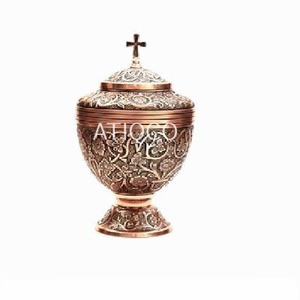 Solid Brass Metal Cremation Urn Adult American Style Latest Modern Design Gold <b>Jar</b> Stylish Attractive - Product Image 2
