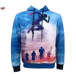 เสื้อฮู้ดผู้ชายผ้าโพลีเอสเตอร์100% มีฮู้ดพิมพ์ซับลิเมชันสำหรับกีฬาฤดูหนาวออกแบบโลโก้ได้ตามต้องการ - Product Image 6