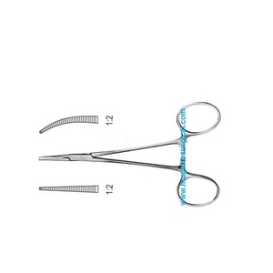 Haute qualité en acier inoxydable Halsted-Mosquito artère Forceps incurvé 1x2teeth 14cm fabricant d'instruments chirurgicaux - Product Image 1