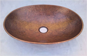 Cobre lavabo con martillado efecto cobre lavabo - Product Image 3