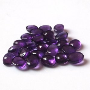 7mm 8mm 9mm naturel africain améthyste ovale Flatback calibré Cabochon pierre précieuse fabricant acheter boutique en ligne maintenant prix de gros - Product Image 1