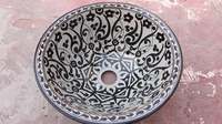 Lavabo rond marocain en céramique fait à la main, peint à la main, 40 cm ou 30 cm, poterie personnalisée, traditionnel, OEM 10