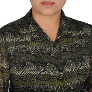 ชุดอาบายาผ้าชีฟองของผู้หญิงชุดฮิญาบผ้าพิมพ์ลายสัตว์แบบเรียบง่าย XXL สำหรับผู้ใหญ่ - Product Image 2