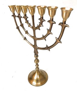 Best quality designer <b>small</b> size brass menorah Religious at wholesale price - Product Image 2