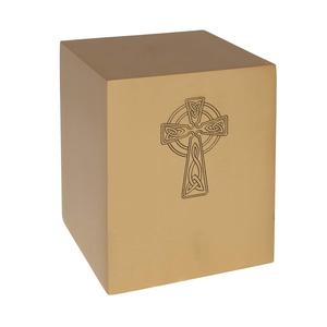 Urnes de crémation en métal de forme cubique en laiton de vente chaude urne adulte en laiton traditionnel en métal solide pour la décoration de service funéraire - Product Image 3