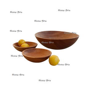 Ensemble de 3 bols à chocolat en bois, forme ronde, taille personnalisée, pour la vente en gros aux fournisseurs - Product Image 6