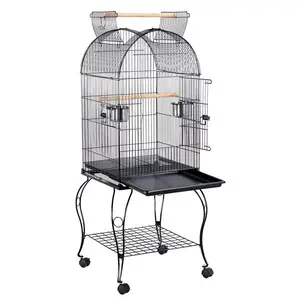 Cage à oiseaux en métal de grande taille avec support Stable, idéale pour les oiseaux, le perruches, le perroquet, la canière, de très bonne qualité
