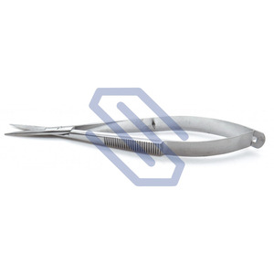 Microtijeras rectas afiladas/afiladas, 4,5 ", Castroviejo, cirugía, oftalmotología, acero inoxidable - Product Image 2