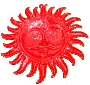 งานฝีมือนิรมลา งานโลหะทำมือ ลายเฟิงชุย ซูรียา ซูราจ ลงสีเคลือบเอนาเมลหลากสี ลายยันทรา สำหรับแขวนผนัง รัฐราชสถาน สร้างพลังบวก - Product Image 5