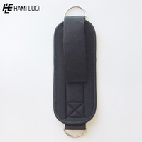 Sangles de cheville personnalisables en cuir et nylon élastique pour la musculation et le fitness, avec anneaux en D pour poulies, haute élasticité et confortables