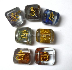 Acheter en ligne Orgone Chakra Tumbled Sanskrit Set : Orgone Chakra Tumbled Sanskrit Set à vendre Mascotte Style produits de guérison - Product Image 1