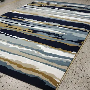 Tapis et tapis de chambre à coucher au design moderne Tapis et tapis brodés en laine et soie d'art confortables pour la décoration intérieure de luxe Tapis