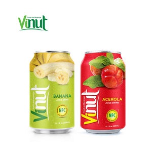 Jus de banane en conserve 330 ml, bouteille en verre, fabricant de boissons OEM ODM, marque privée - Product Image 1