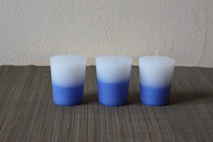 Rainbow <b>Paraffin</b> Pillar Candle in Glass Jar for Home Decor - Product Image 2