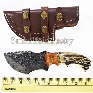 Chasse à La main Tracker Couteau Poignée De Cerf Belle Tracker couteau avec gaine en cuir (smk1991) - Product Image 2