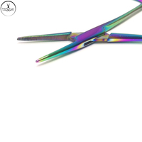 Professionele kwaliteit 12,5 cm roestvrijstalen pincetten, multicolor, recht en gebogen, voor buikpiercing, beauty, persoonlijke verzorging, Caesar.