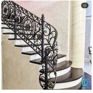 Balustrade d'escalier en métal haut de gamme, rambarde de luxe, balustrade en fer, chemin d'escalier, cm - Product Image 1