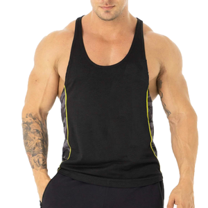 2024 personnalisé hommes sportif Gym entraînement débardeurs 100% coton respirant Singlet pour musculation course Logo personnalisé tricoté - Product Image 4
