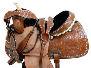 Selles de cheval de course Western en cuir véritable de qualité supérieure Ensemble d'accessoires durables - Product Image 2