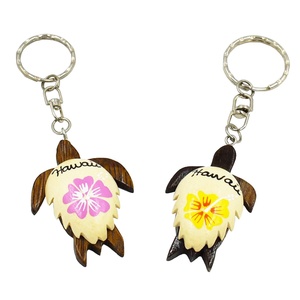 Vendita calda Souvenir Regalo Chiave Anello Su Misura Logo Catena Chiave Tartaruga Intagliato A <span class=keywords><strong>Mano</strong></span> Tartaruga di Legno Catena Chiave - Product Image 2