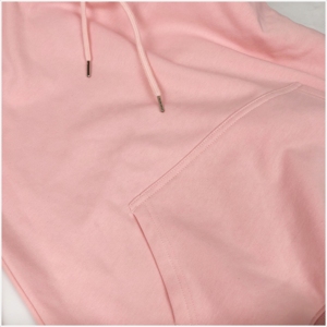 Sudadera con capucha de satén para mujer, de seda, rosa, suave - Product Image 3