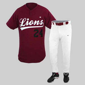 Nuevas Camisetas de Béisbol Sublimadas Personalizadas al por Mayor 2026, 100% Poliéster Transpirable, Uniformes de Béisbol de 2 Piezas con Cintura Elástica y Botones - Product Image 2