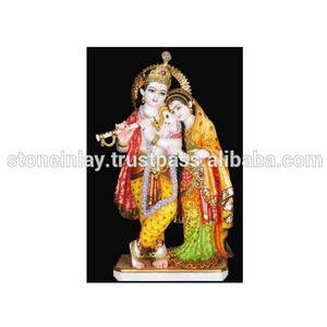 Blanc Marbre Radha Krishna Statues - Product Image 1