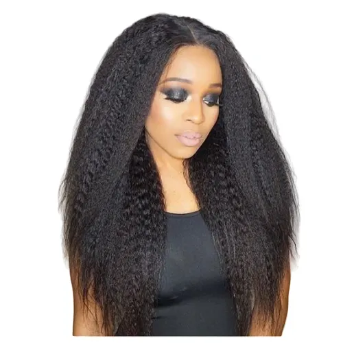 Wigs For Black Women Cheap Kinky Straight Hair Lace Front Wig Raw Indian Human Hair Wigs For Black Women Cuticle Aligned Hair Remy Lace Wig Plucked