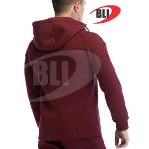 เสื้อฮู้ดมีซิปสำหรับผู้ชายเสื้อฮู้ดแบบสวมหัวผ้าคอตตอนฟลีซพิมพ์โลโก้ได้ตามต้องการ - Product Image 5