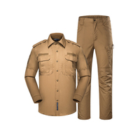 Combinaison tactique de chasse en plein air unisexe en gros, camouflage respirant, tricotée, avec chemise à manches longues et pantalon