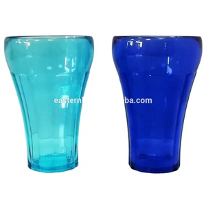 Flûte à champagne bleue en acrylique de 8 oz, style pétale, sans BPA - Product Image 1