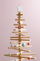 Durable Fabriqués À La Main Contemporain Minimaliste En Bois Arbre De Noël