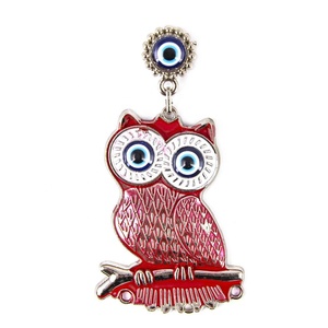 สังกะสีอัลลอยด์นกฮูกรูปตู้เย็นแม่เหล็ก Evil Eye จากตุรกี - Product Image 1