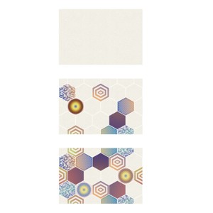 300x450mm กระเบื้องผนังเคลือบกลางแจ้งดีไซน์หกเหลี่ยมหลากสี - Product Image 1