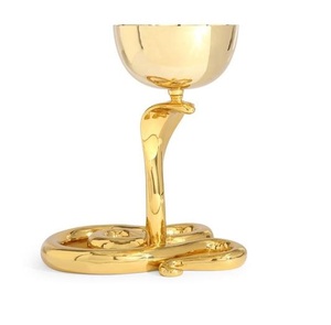 Nuevo cuenco de serpiente chapado en oro de diseñador único para mesa decorativo más moderno y moderno cuenco con cuenco de acabado resistente dorado - Product Image 1
