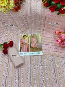 ชุดคุर्ติแบบปากีสถานทรงตรงยาว พร้อมกางเกงพลาโซและผ้าคลุมไหล่สำหรับผู้หญิง - Product Image 6