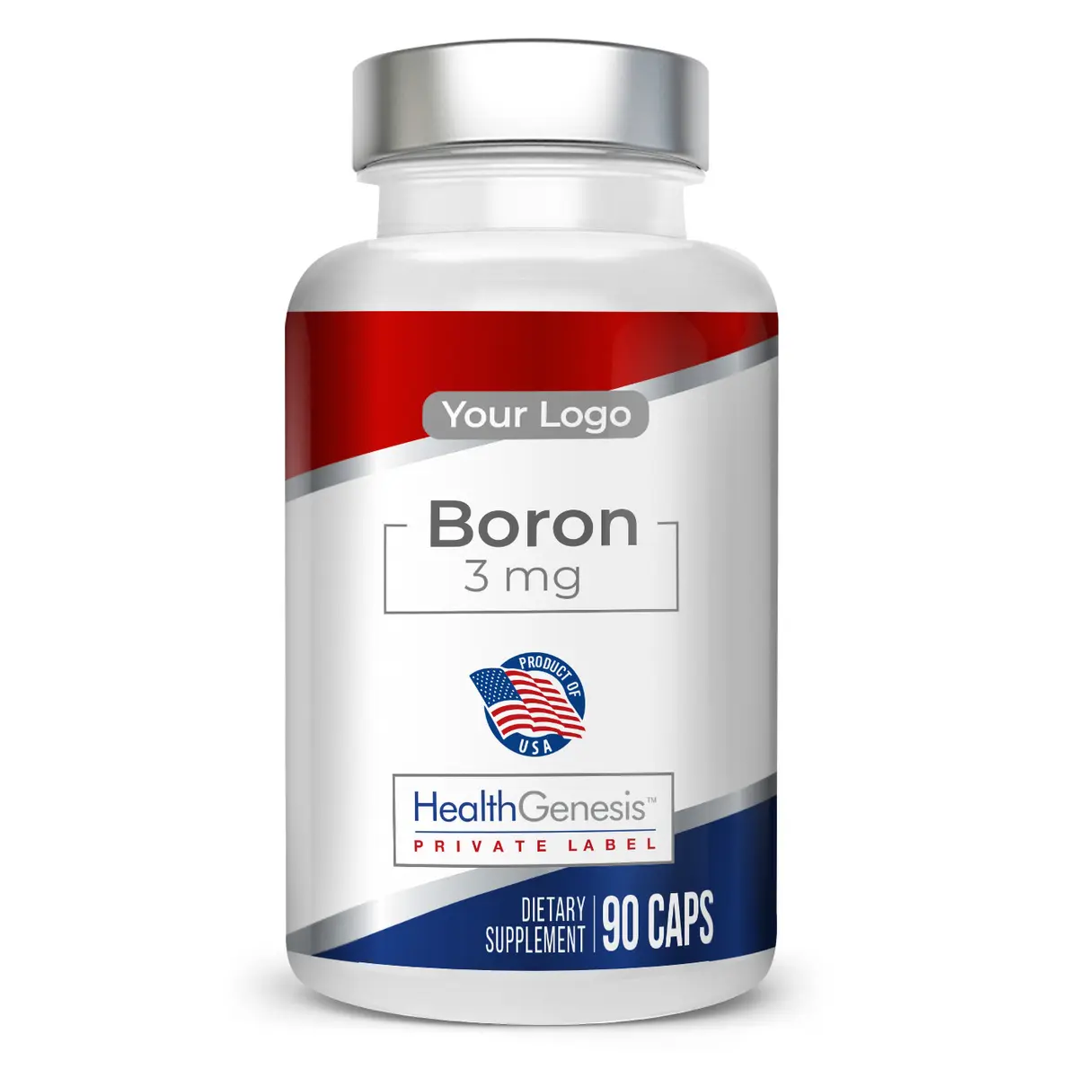 Boron 3 mg 90 cápsulas de rótulo privado, suplemento articulado, super natural, impulso de energia boron