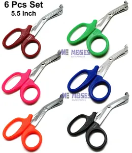 Multi-Purpose DIY Utility Scissors 5.5" EMT EMS Bandage Shears Set of 6