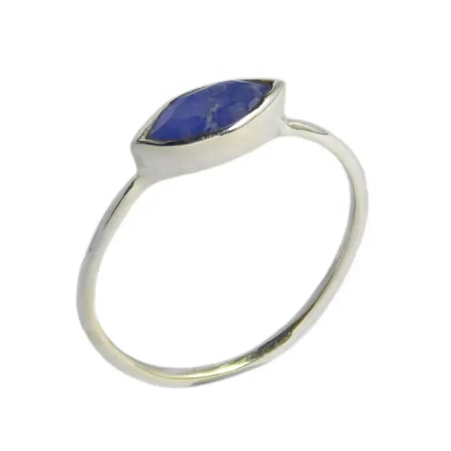 Blue lapis ring handmade jewelry solid 925 sterling silver rings wholesale price silver rings manufacturer