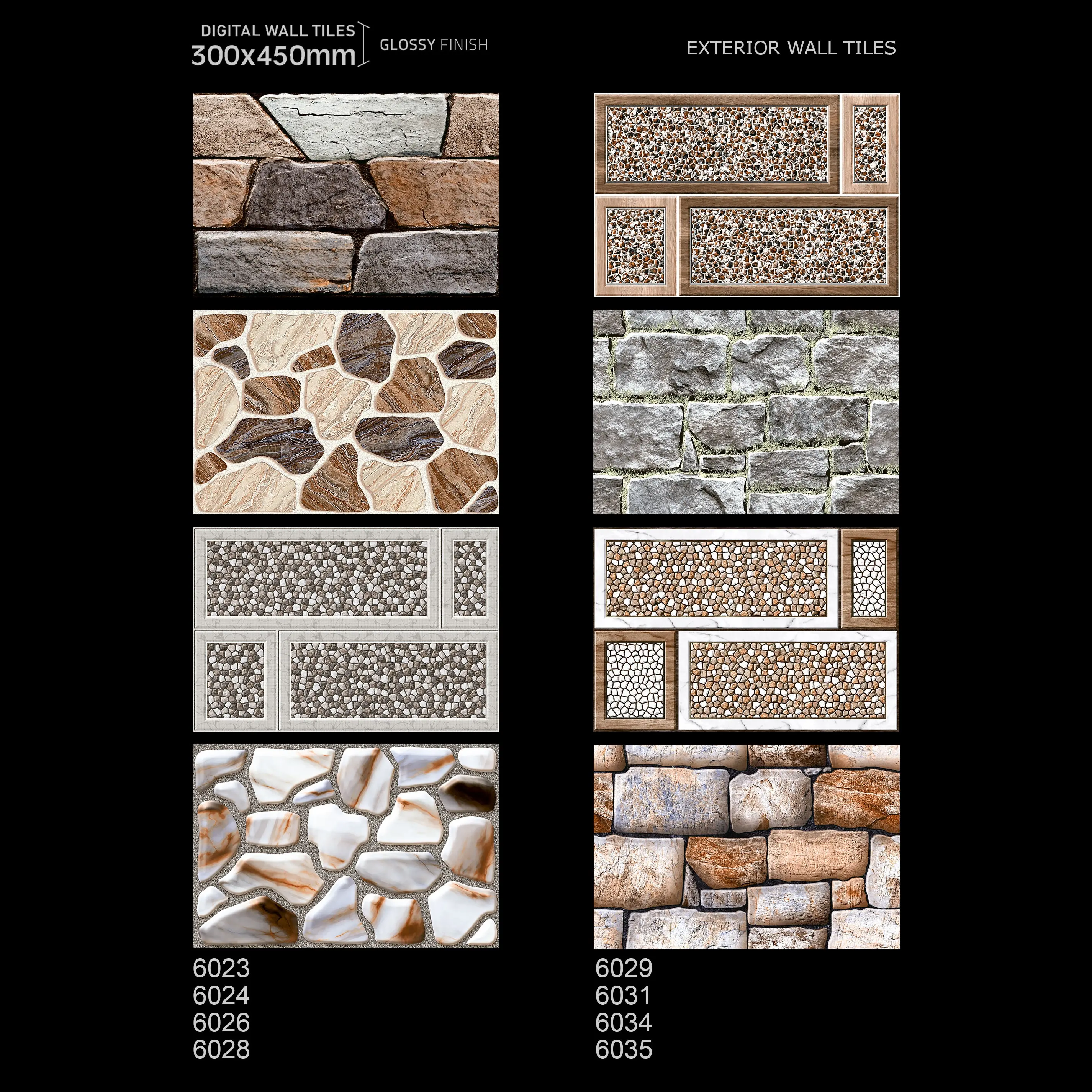 High Quality 3D Design Brick Effect 300x 450 cm Exterior Stone Out Door Ceramic Wall Tiles For Farm House