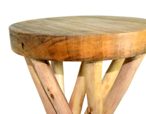 Customized Modern Style <b>Small</b> Round Wood Ottoman <b>Stool</b> With 7 Wooden Legs Ottoman <b>Stool</b> for Living Room Bone Inlay Console - Product Image 2