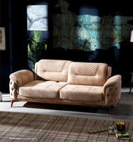 Ensemble de canapés Chesterfield modernes et élégants en tissu avec lit de rangement, cadre en bois massif, pour salon, taille personnalisable, option hôtel