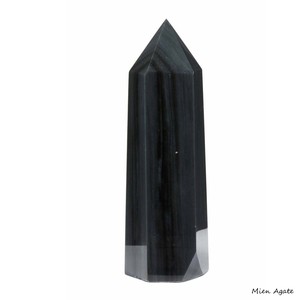 2023 Chất lượng cao màu đen Obsidian obelisk tháp handmade chạm khắc pha lê trang trí nhà mới nhất chữa bệnh nối đất phong thủy - Product Image 2